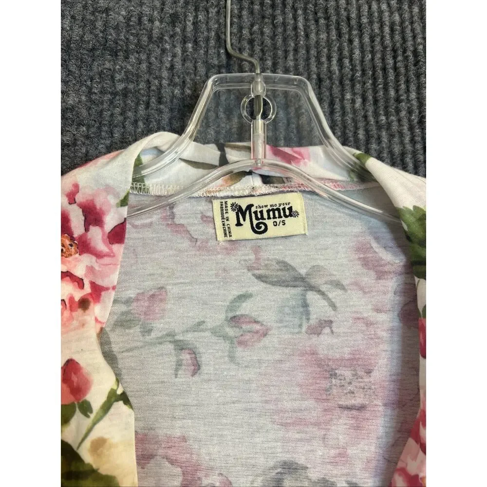Show Me Your Mumu Womens Kimono Open Front Top One Size Floral Cover Up Boho